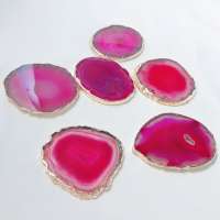 New arrival 100% natural agate coaster natural mix agate slices coaster /by from jilani