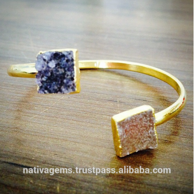 DUAL DRUZY BRACELET PLATED FROM BRAZIL