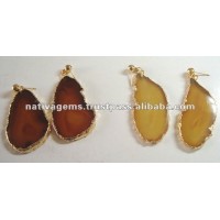 TOP AGATE PLATED EARRINGS FOR WHOLESALE