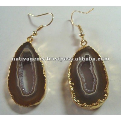 BEAUTIFUL GEODE SLICE EARRING FOR WHOLESALE