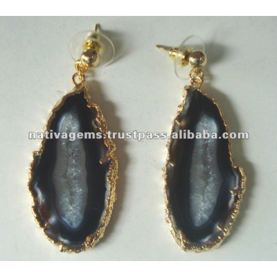 DRUZY GEODE SLICE EARRINGS FOR WHOLESALE