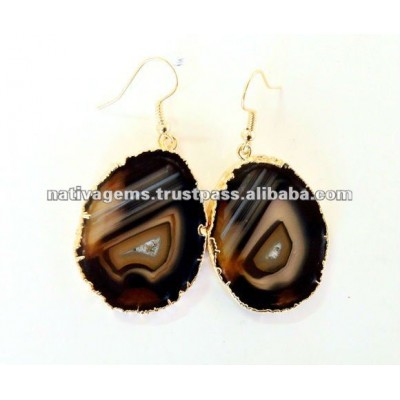 AGATE SLICE EARRING