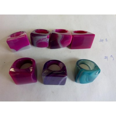 BRAZILIAN AGATE DRUZY RINGS FOR WHOLESALE