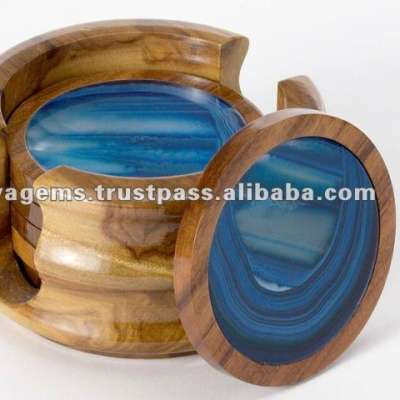 BLUE AGATE COASTER