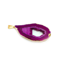 AGATE GEODE SLICE PENDANT FOR WHOLESALE