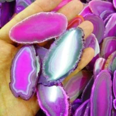 AMAZING COLORED AGATE SLABS